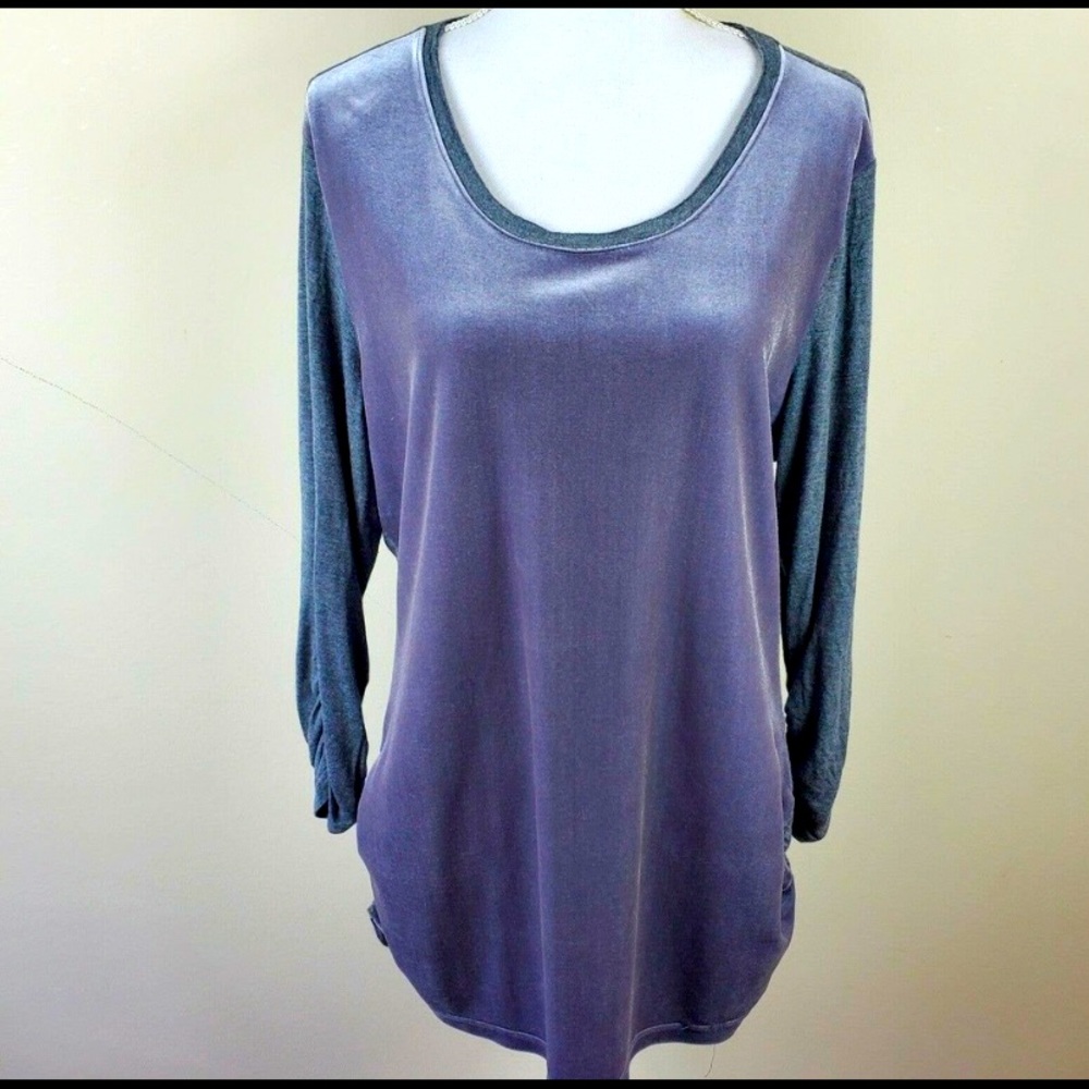 SUNDANCE Lilac Velvet Tunic XL